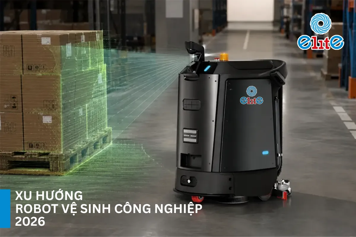 Xu hướng ứng dụng robot vệ sinh công nghiệp tự động 2026