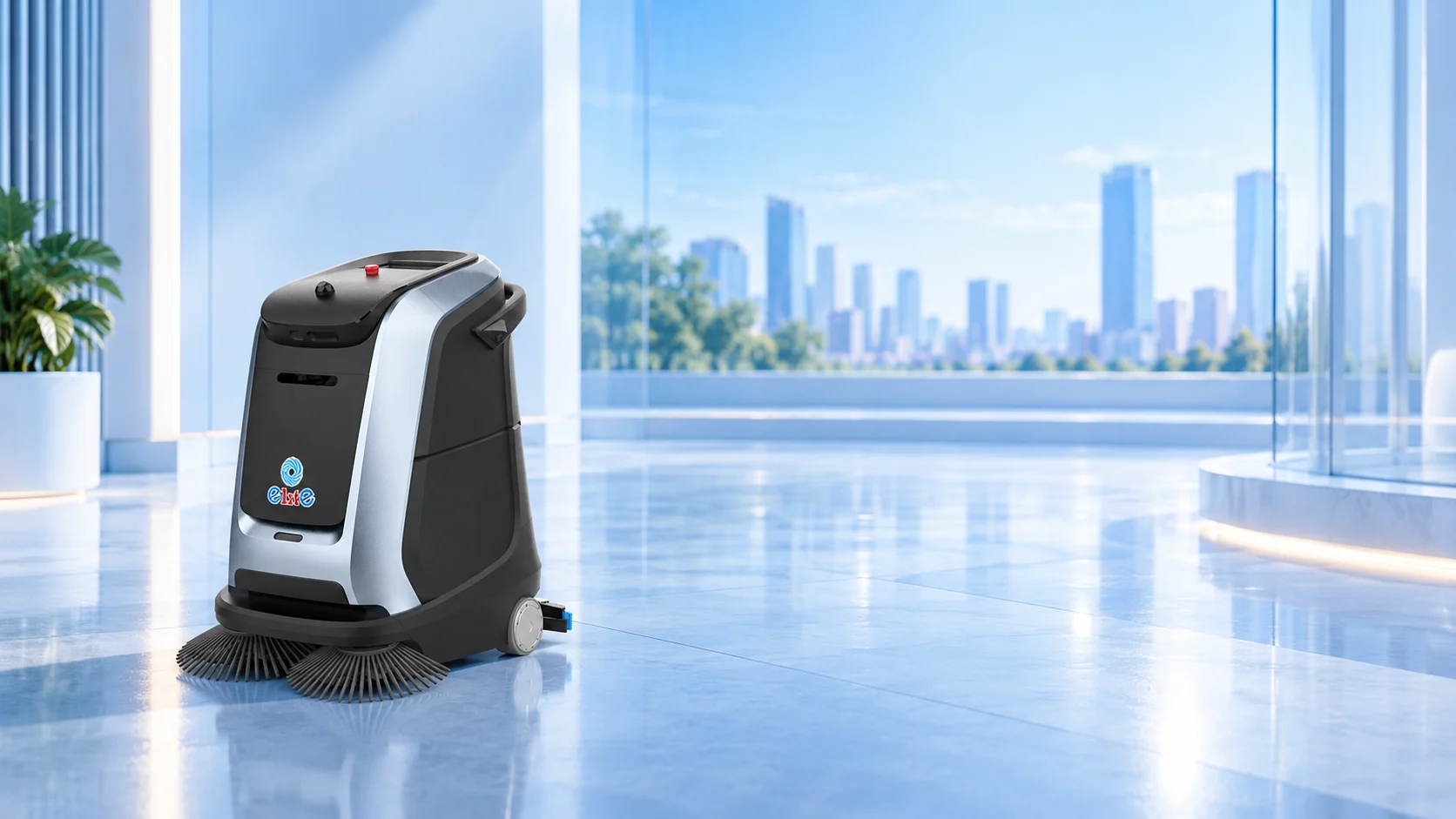 Gausium Marvel làm sạch trong nhà xưởng