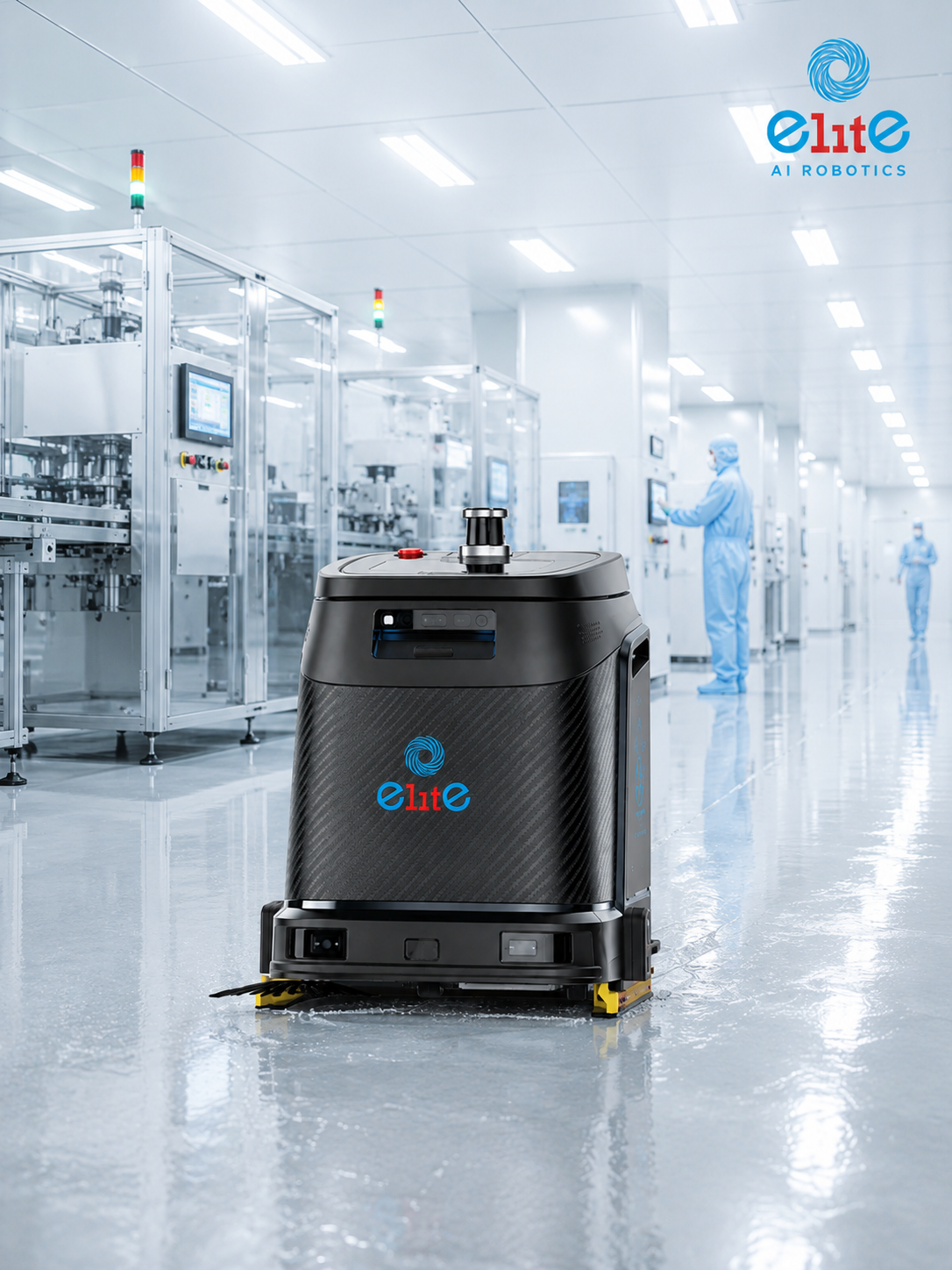 Robot vệ sinh Elite vận hành trong phòng sạch